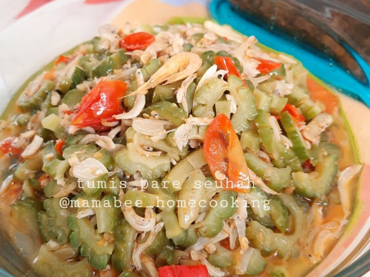 Resep Tumis pare teri medan ebi seuhah (pedas), Lezat Sekali