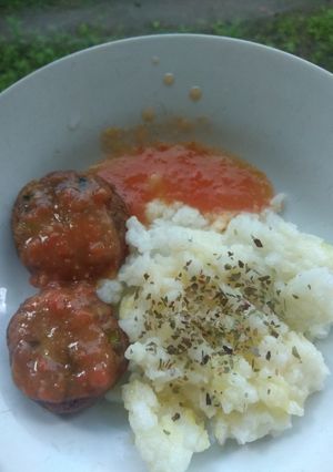 Foto resep MPASI 10M+ Perkedel ati ayam saus tomat