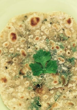 A picture of Mint Coriander Parathas.