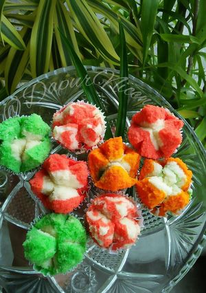 Foto resep Bolu Kukus Warna-Warni