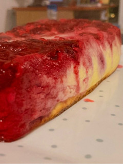 Una foto de Cheesecake de frambuesas LOW CARB, SIN HARINAS