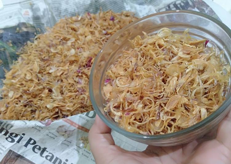 Langkah membuat Bawang merah goreng mantap