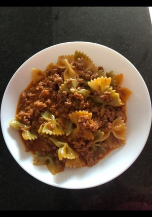 Una foto de Pasta con carne picada