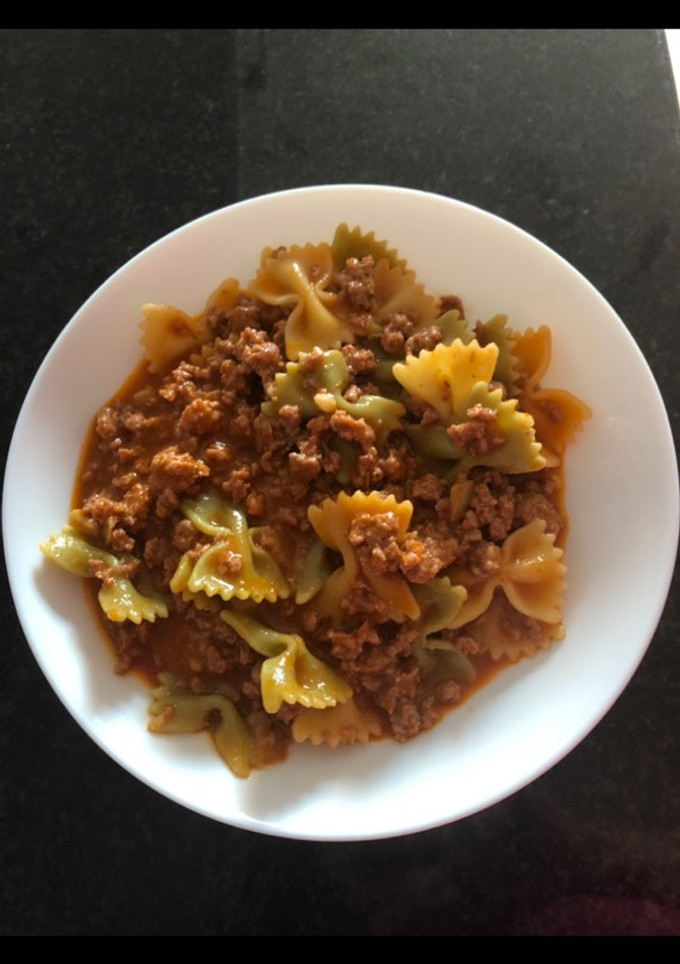 Una foto de Pasta con carne picada