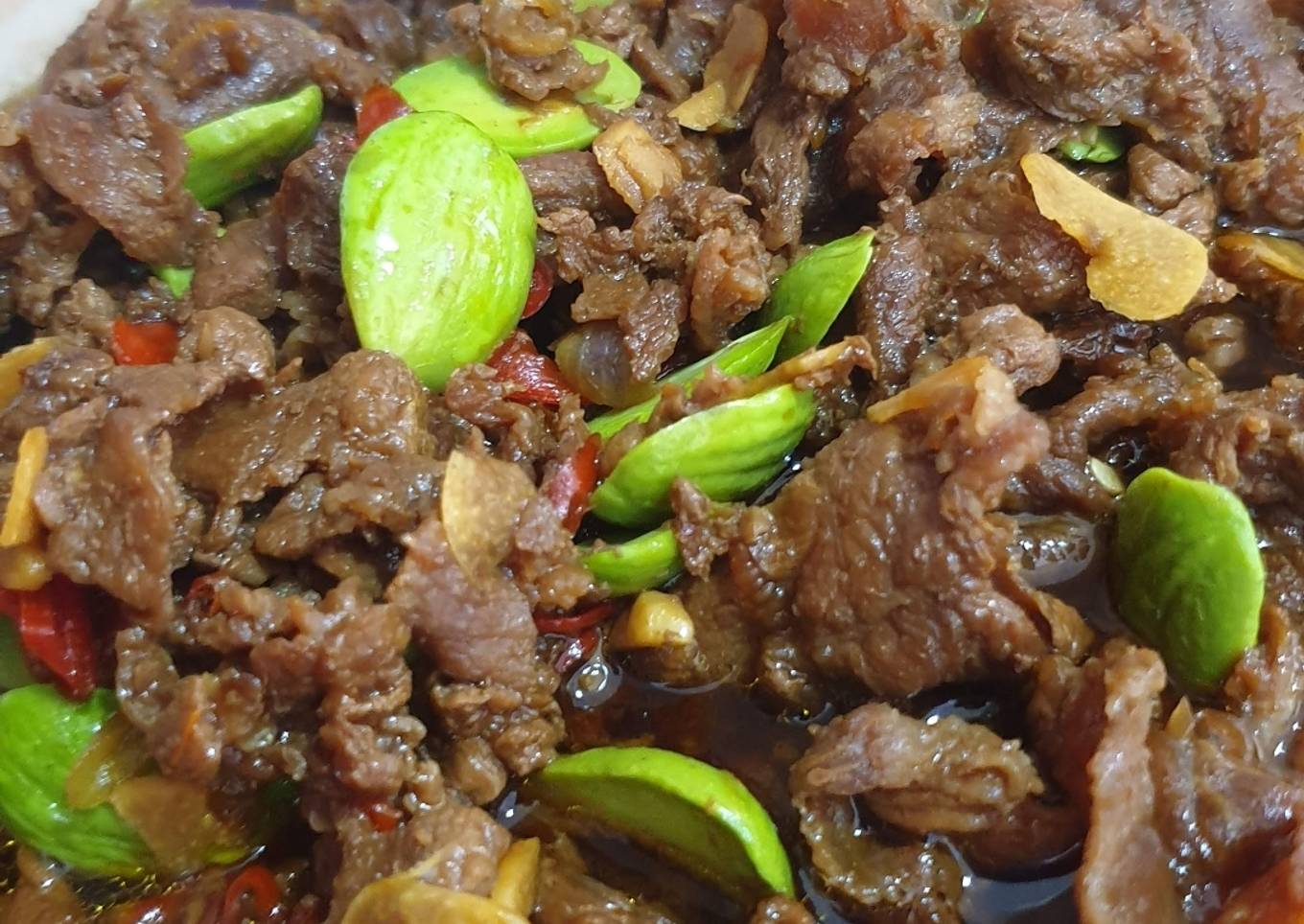 Daging Sapi Petai Masak Kecap