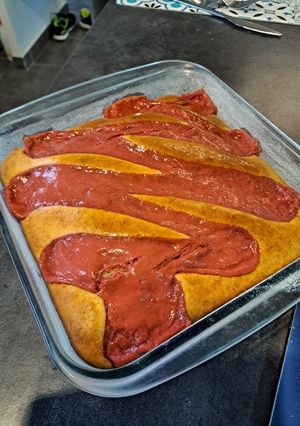 Une photo de Gâteau duo vanille fraise