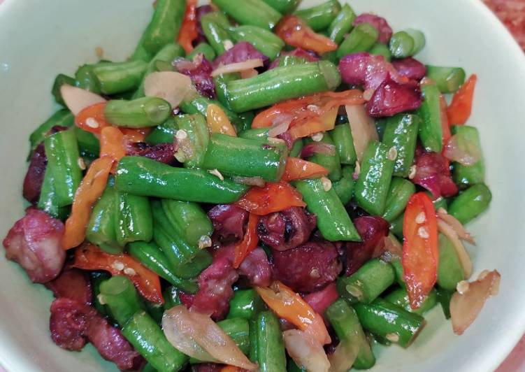 Resep Tumis buncis ati rempela yang nikmat