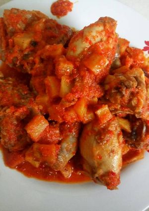 Foto resep Ayam Sambal Goreng Kentang