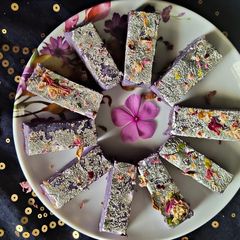A picture of Blueberry Burfi.