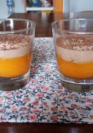 Una foto de Flan de caqui saludable