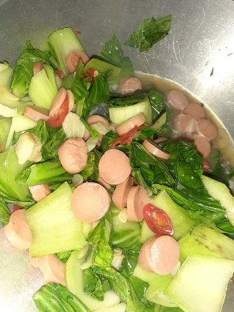 Easy Way Prepare Sayur Pakcoy + Sosis 🥬 the Delicious Really delicious