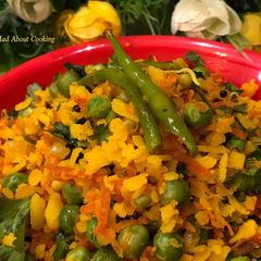 A picture of Carrot Peas Poha – Healthy Breakfast.