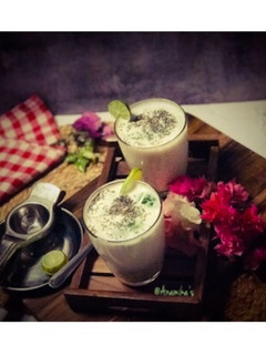 A picture of Healthy Summer Coolers: Yoghurt & Coconut Milk Lassi 🥤.