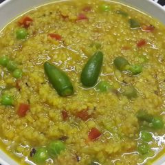 A picture of Healthy Dalia Moong dal Khichdi.