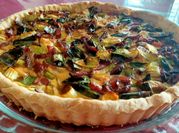 Une photo de quiche lardons