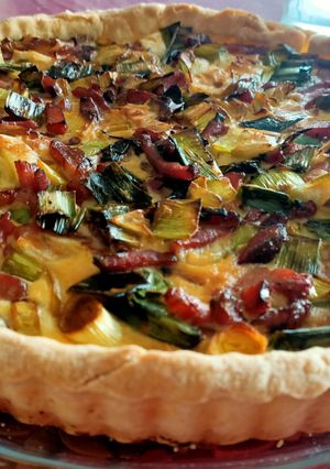 Une photo de Quiche lardons poireaux au cook expert