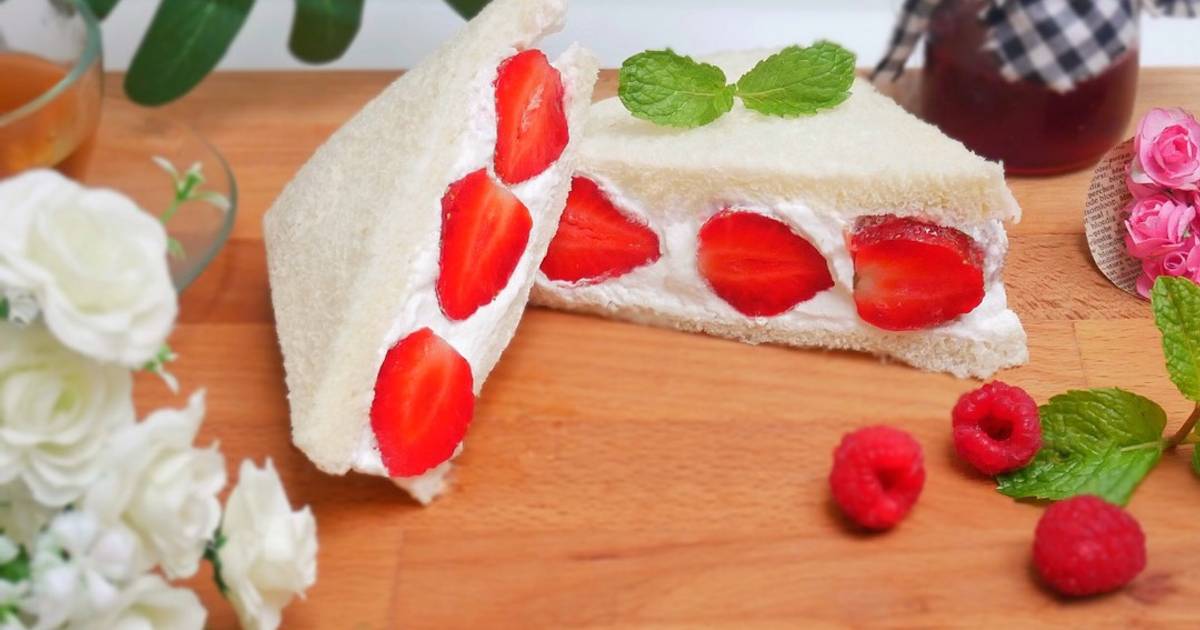 Resep Strawberry Sandwich / Japanese Fruit Sando oleh Slicecutecake