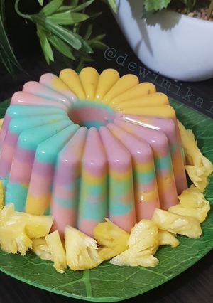 Foto resep Puding Rainbow