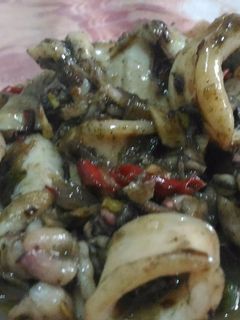 Foto resep Cumi item sederhana