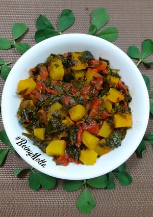 A picture of Sweet Potato -Methi Sabzi.