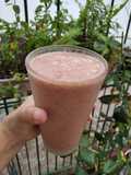 Smoothie de uva, banana y pelón :)