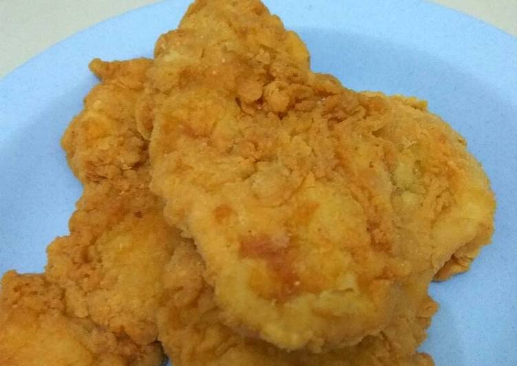 Bagaimana Membuat Ayam fillet crispy, Enak Banget