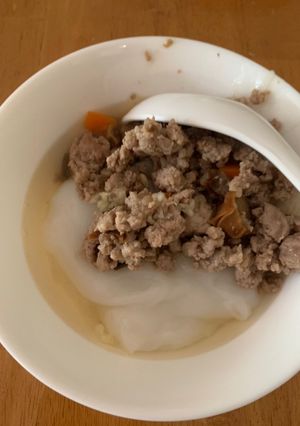 Hình của món Bánh đúc thịt nóng Hà Nội.