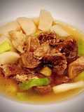 Sup Urat Daging Sapi dan Lobak Dengan Angcau