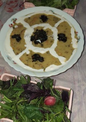 عکسی از دستور آش جو دوغ اراکی