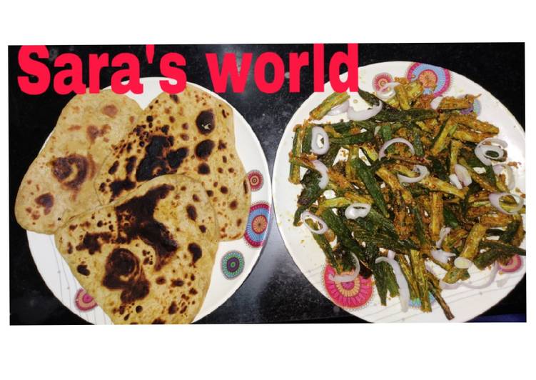 Easiest Way to Prepare Tasty Kurkuri bhindi with Paratha Cooking Basics for Newbies