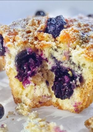 Foto principal de Muffins de arándanos con crumble