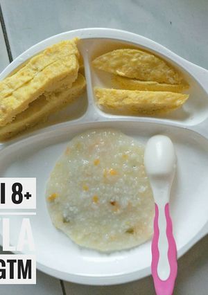 Foto resep MPasi 8mo+ Nasi Tim Kentang+wortel, telur yampung kukus