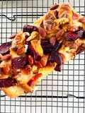 Beet Root & Walnut-Almond- Cheese Foccacia 🍞🌰🥜