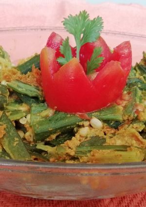 A picture of Masala bhindi.
