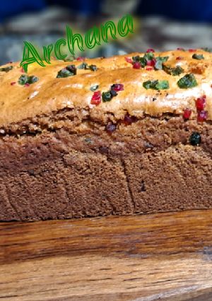 A picture of Custard tutti fruty cake.