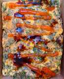 Rau ngải tía rán trứng