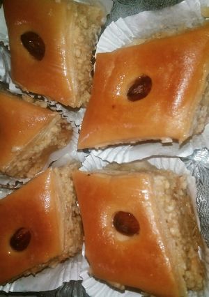 صورة لوصفة بقلاوة بالعجينة المورقة مع اسرارها سهلة بزاف 🍯🍯🍯