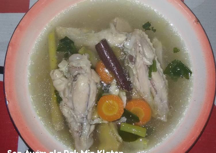 Resep Sup Ayam ala Pak Min Klaten yang Bikin Ngiler