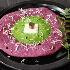 A picture of 2 in 1 Dosa (Healthy Palak Beetroot Dosa).