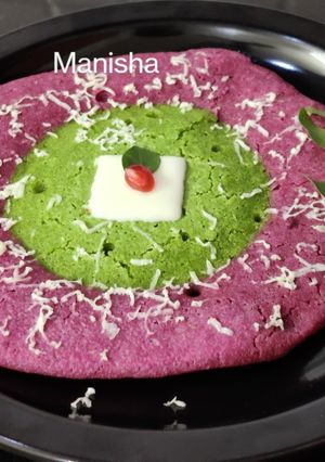 A picture of 2 in 1 Dosa (Healthy Palak Beetroot Dosa).