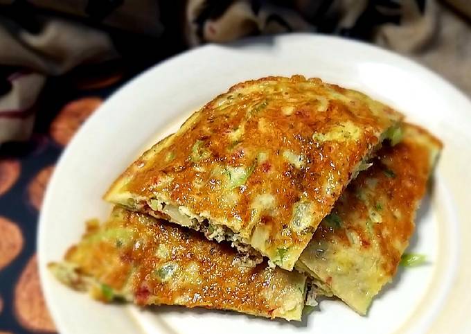 Resep: Telur dadar kornet batang Pakcoy Kekinian