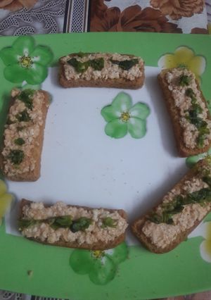 A picture of Rusk Paneer Toast.