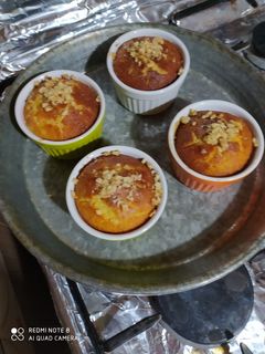 صورة لوصفة بسبوسة فردية بالبرتقال لذيذة 😋😋😋