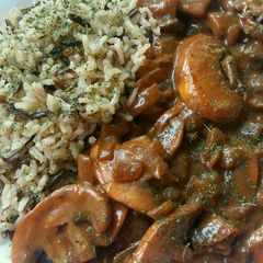 A picture of Vickys Mushroom Stroganoff, GF DF EF SF NF.
