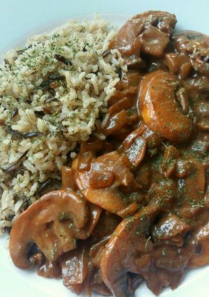 A picture of Vickys Mushroom Stroganoff, GF DF EF SF NF.