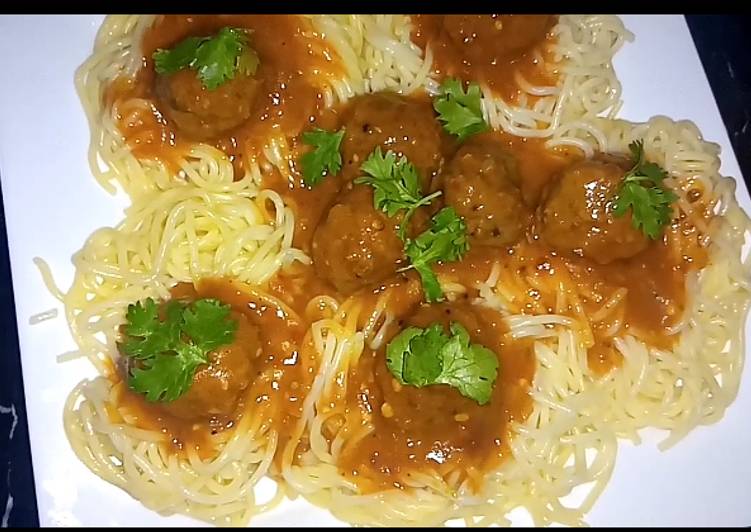 Recipe of Super Quick Homemade Meatball Spaghetti