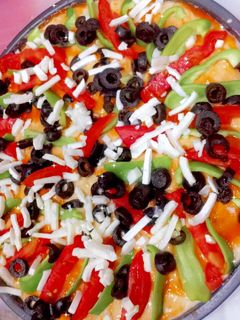 صورة لوصفة بيتزا بالخضار 🍕🍕🍕🥗🥗🥗
