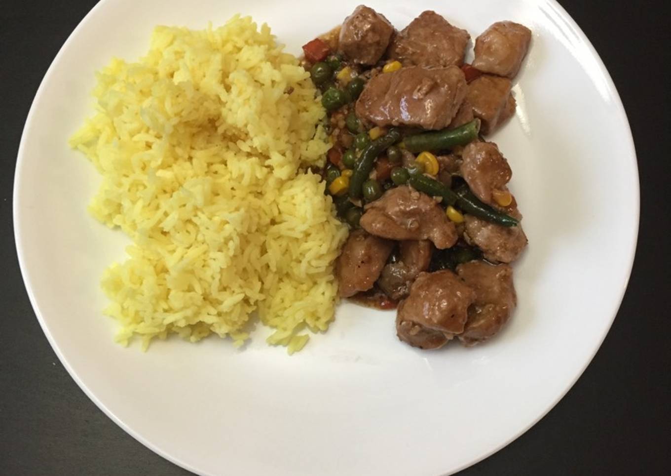 Maple Syrup-Garlic Pork Stir Fry