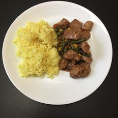 A picture of Maple Syrup-Garlic Pork Stir Fry.
