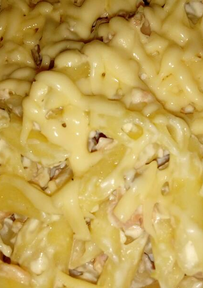 Una foto de Macarrones con salmón y queso crema